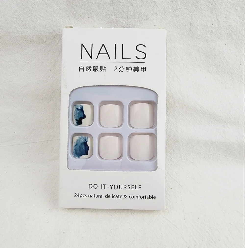 24 Pieces Fake Toe Press On Nails